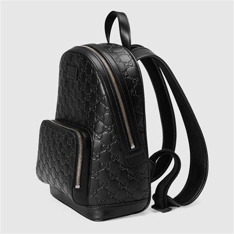 gucci signature leather backpac|Gucci backpack women leather.